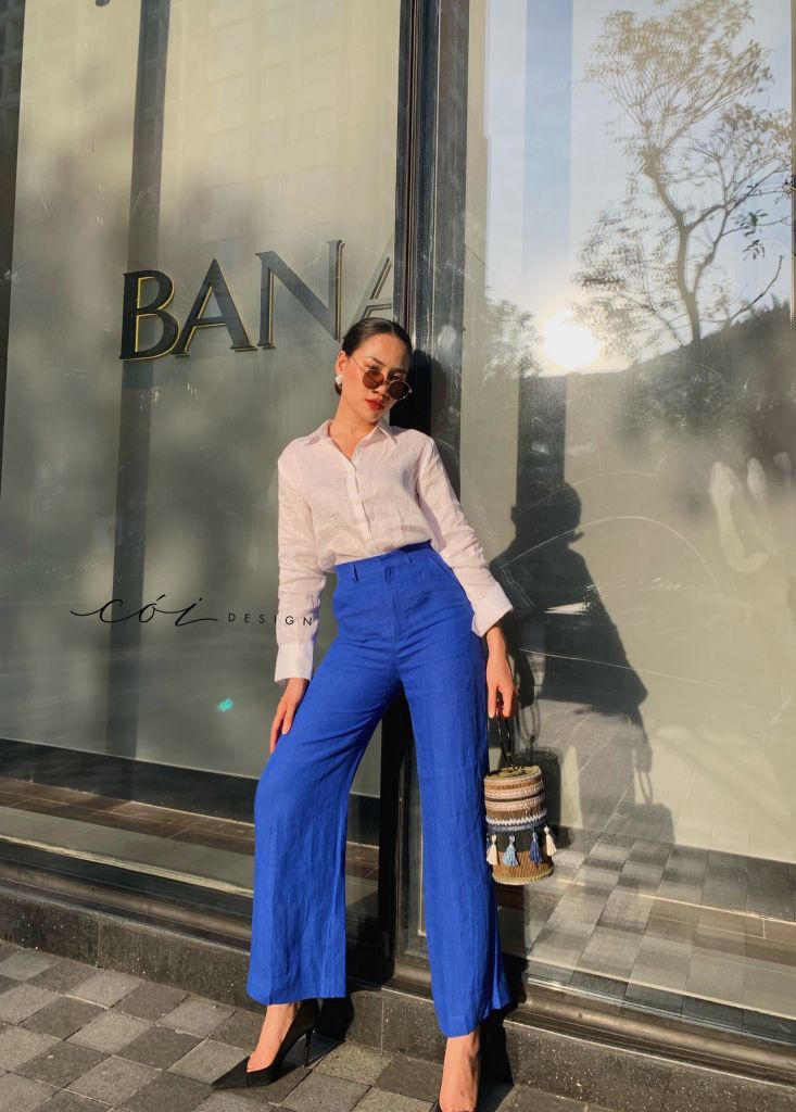 Quần suông linen tưng premium Cói Design