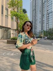 Quần short xếp ly linen Cói Design