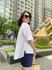 Quần short xếp ly linen Cói Design