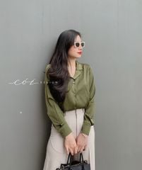 Áo lụa danton tay dài Cói Design