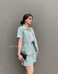 Áo sơ mi tay ngắn 2 túi TT linen Cói Design