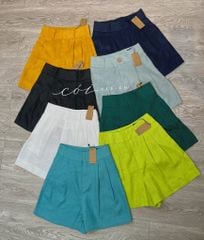 Quần short xếp ly linen Cói Design