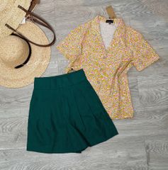 Áo danton họa tiết linen Nữ Cói Design