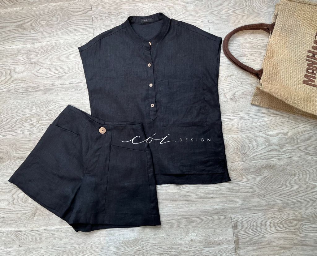 Áo cổ trụ sát nách Cói Design
