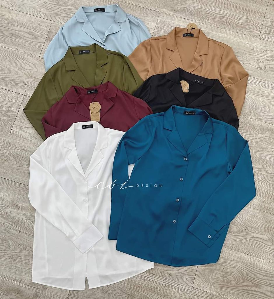 Áo lụa danton tay dài Cói Design