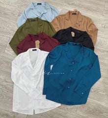 Áo lụa danton tay dài Cói Design