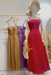 Đầm cúp ngực linen tưng premium Cói Design