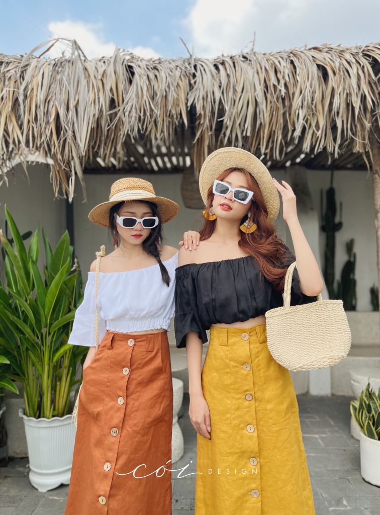 Chân váy TT Linen tưng premium Cói Design