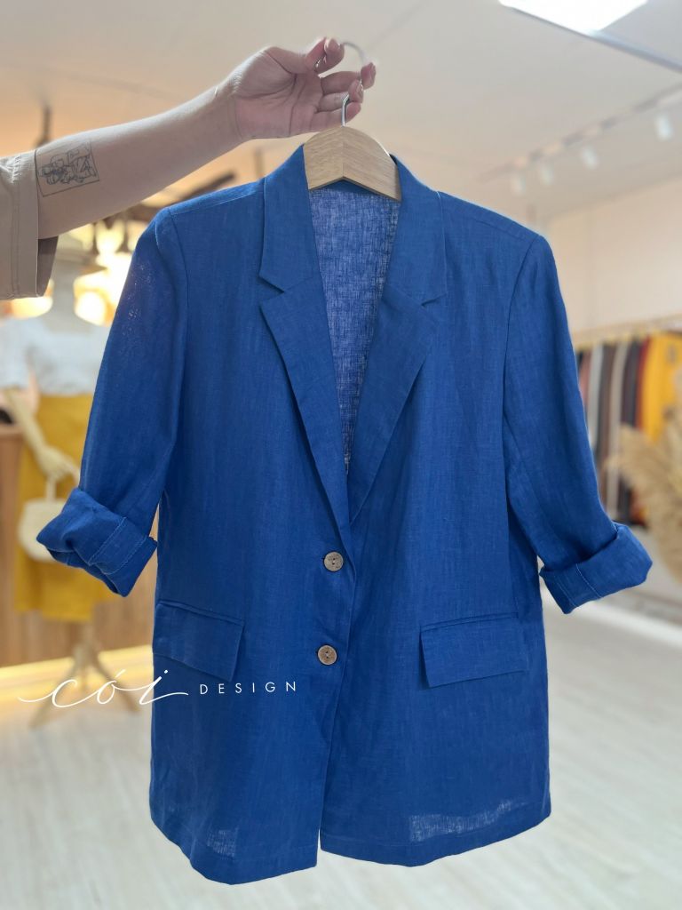 Áo blazer tay dài linen Cói Design