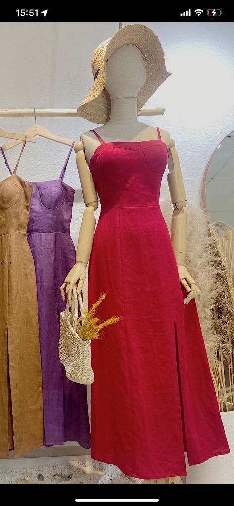 Đầm cúp ngực linen tưng premium Cói Design