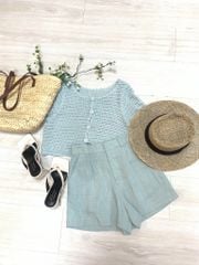 Quần short blazer linen prenium  Cói Design