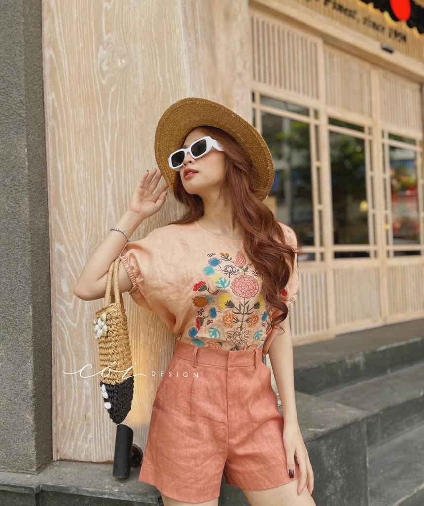 Quần short blazer linen prenium  Cói Design