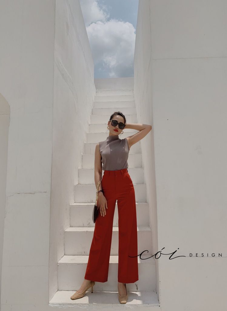 Quần ống suông gold Cói Design