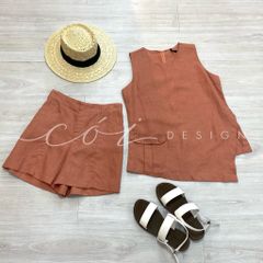 Set linen 1 túi thêu Cói Design