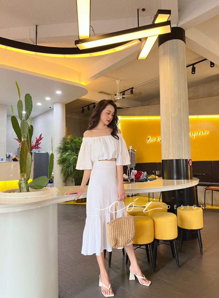 Chân váy bèo Linen tưng premiumCói Design