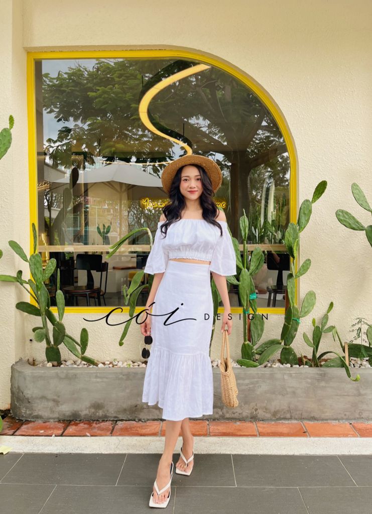 Chân váy bèo Linen tưng premiumCói Design