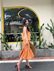 Chân váy bèo Linen tưng premiumCói Design