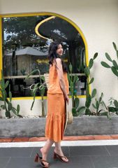 Chân váy bèo Linen tưng premiumCói Design