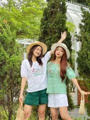 Áo linen thêu hoa cỏ Cói Design