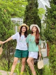 Áo linen thêu hoa cỏ Cói Design