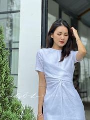 Đầm chéo eo linen tưng premium Cói Design