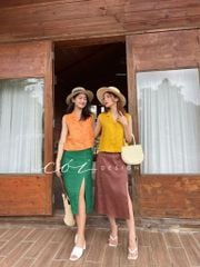 Áo sát nách nút bọc Linen tưng premium Cói Design