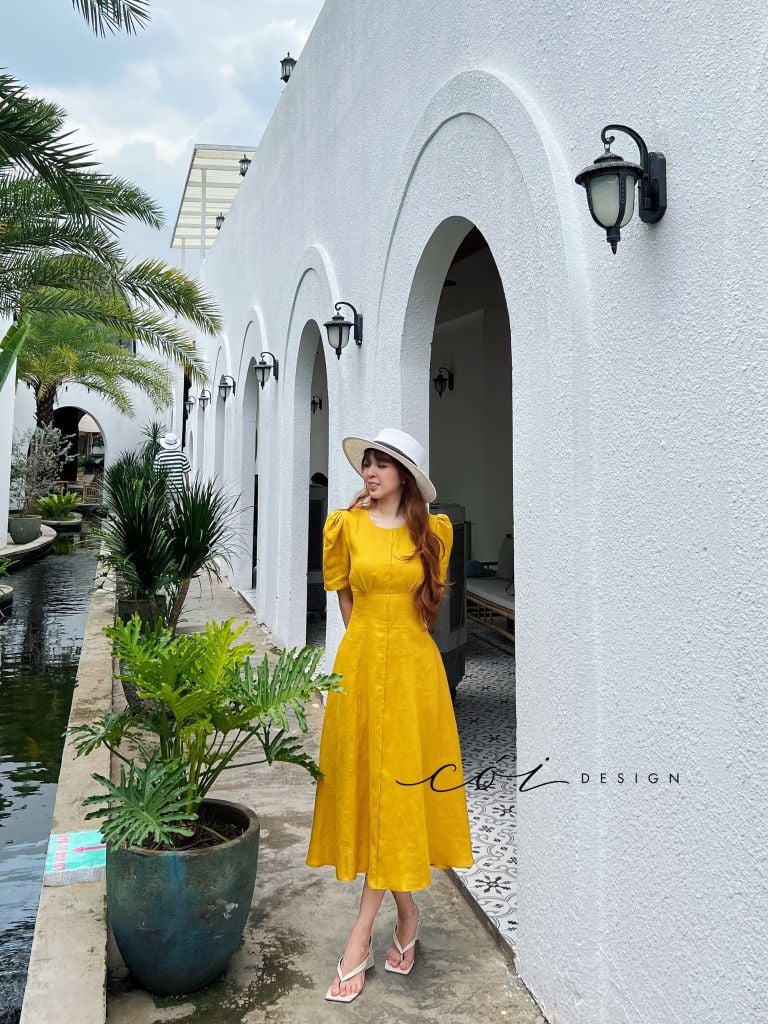 Đầm linen 8 mảnh Cói Design