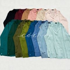 Áo lụa danton tay dài Cói Design