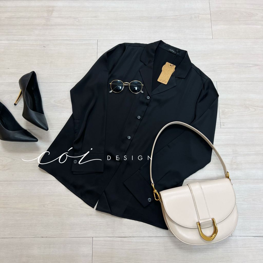 Áo lụa danton tay dài Cói Design