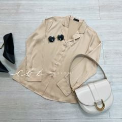 Áo lụa danton tay dài Cói Design