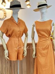 Áo linen danton nút bọc Cói Design