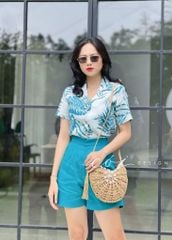Quần short xếp ly linen Cói Design