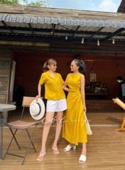 Áo linen danton nút bọc Cói Design