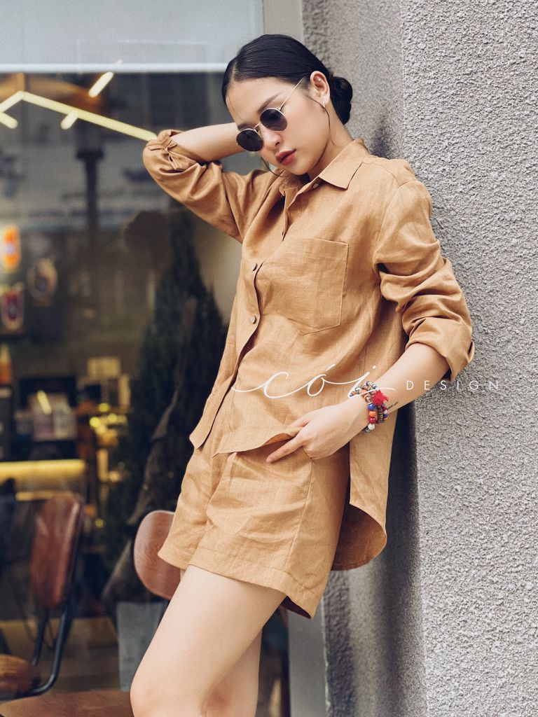 Quần short blazer linen prenium  Cói Design