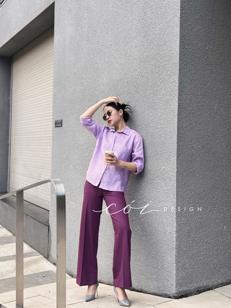 Quần ống suông gold Cói Design