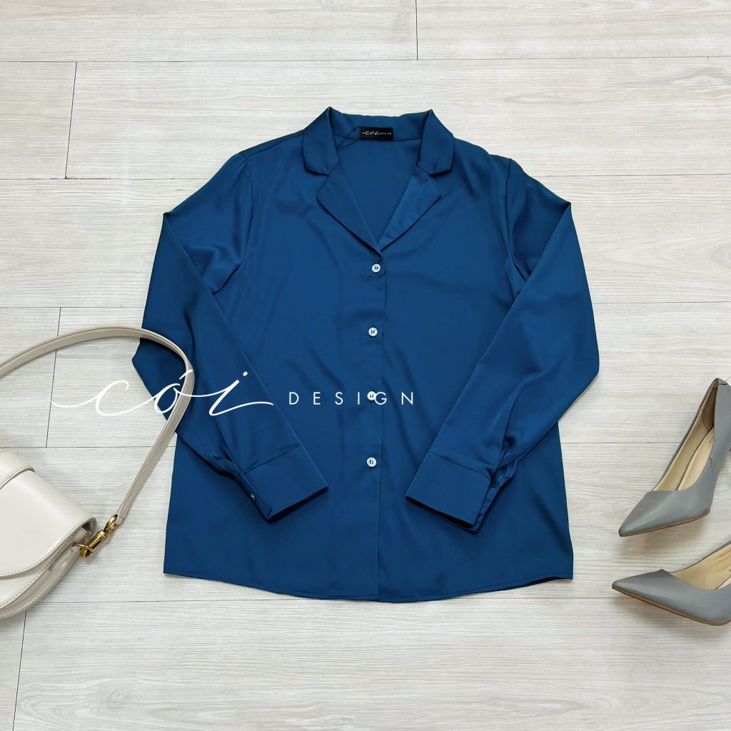 Áo lụa danton tay dài Cói Design