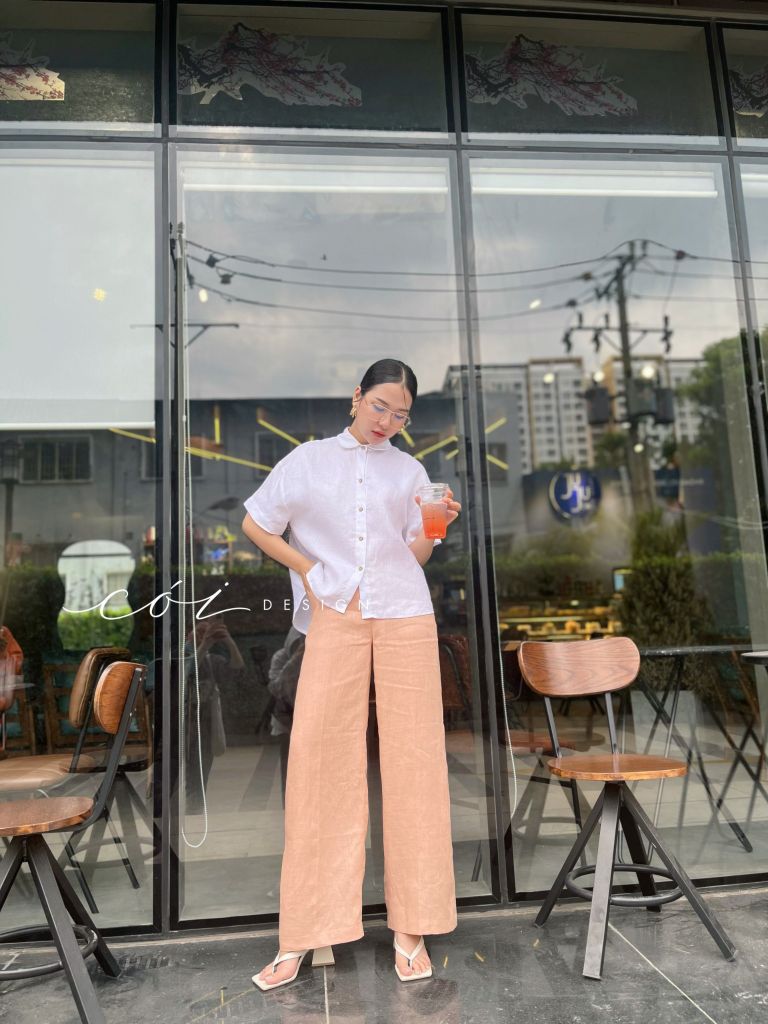 Quần suông linen tưng premium Cói Design
