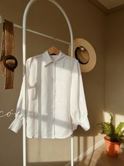 Áo sơ mi tay phồng Linen tưng premium Cói Design