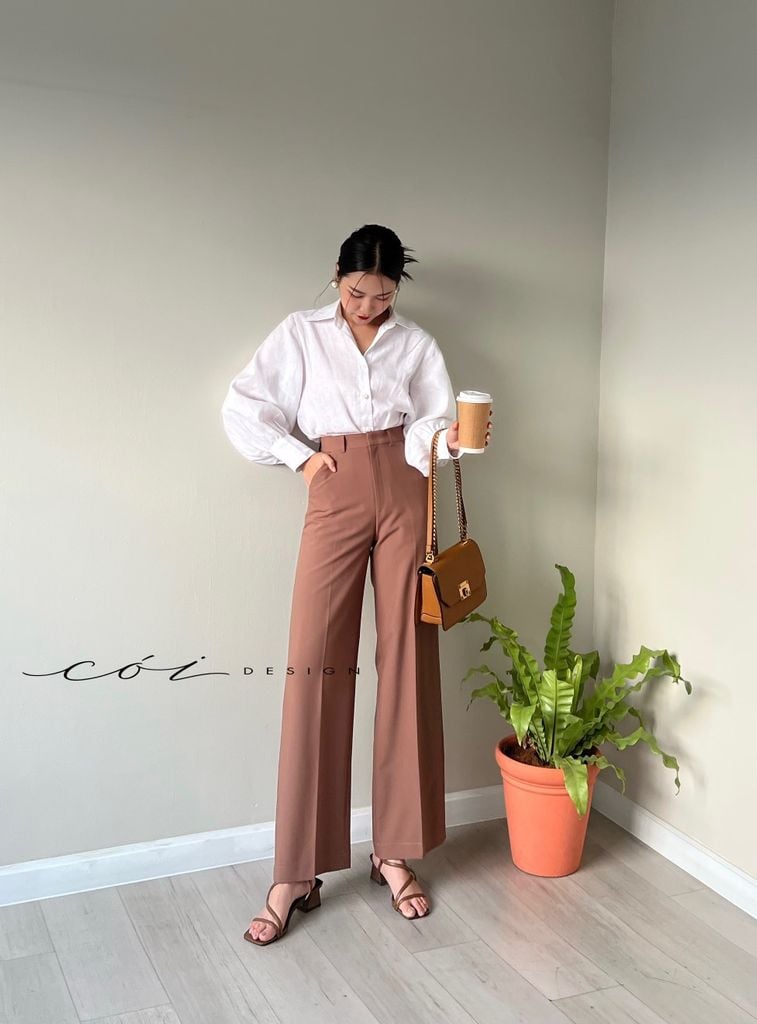 Quần ống suông gold Cói Design