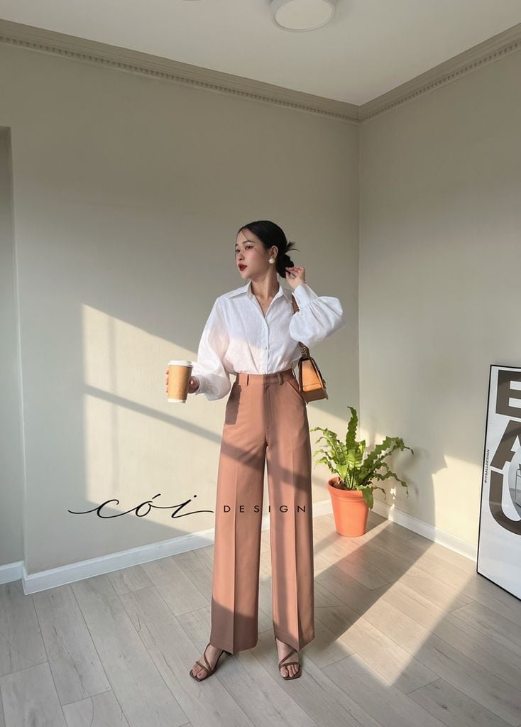 Quần ống suông gold Cói Design