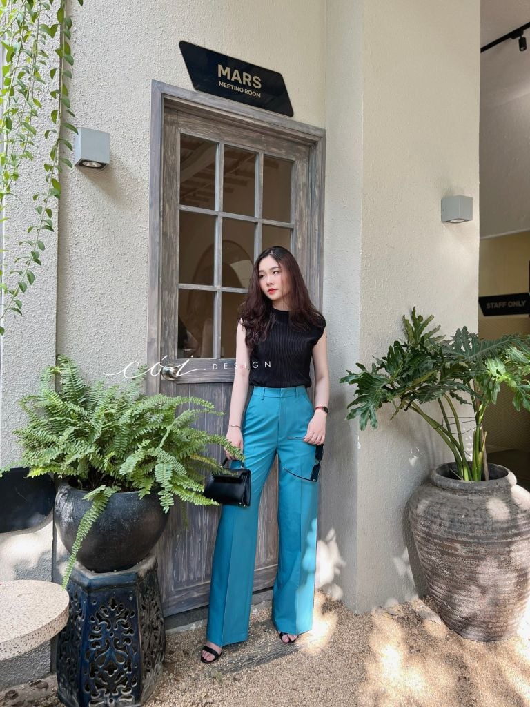 Quần ống suông gold Cói Design