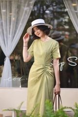 Đầm linen rút eo Cói Design