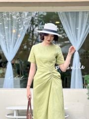Đầm linen rút eo Cói Design