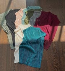 Áo cổ lọ vải dập ly Cói Design