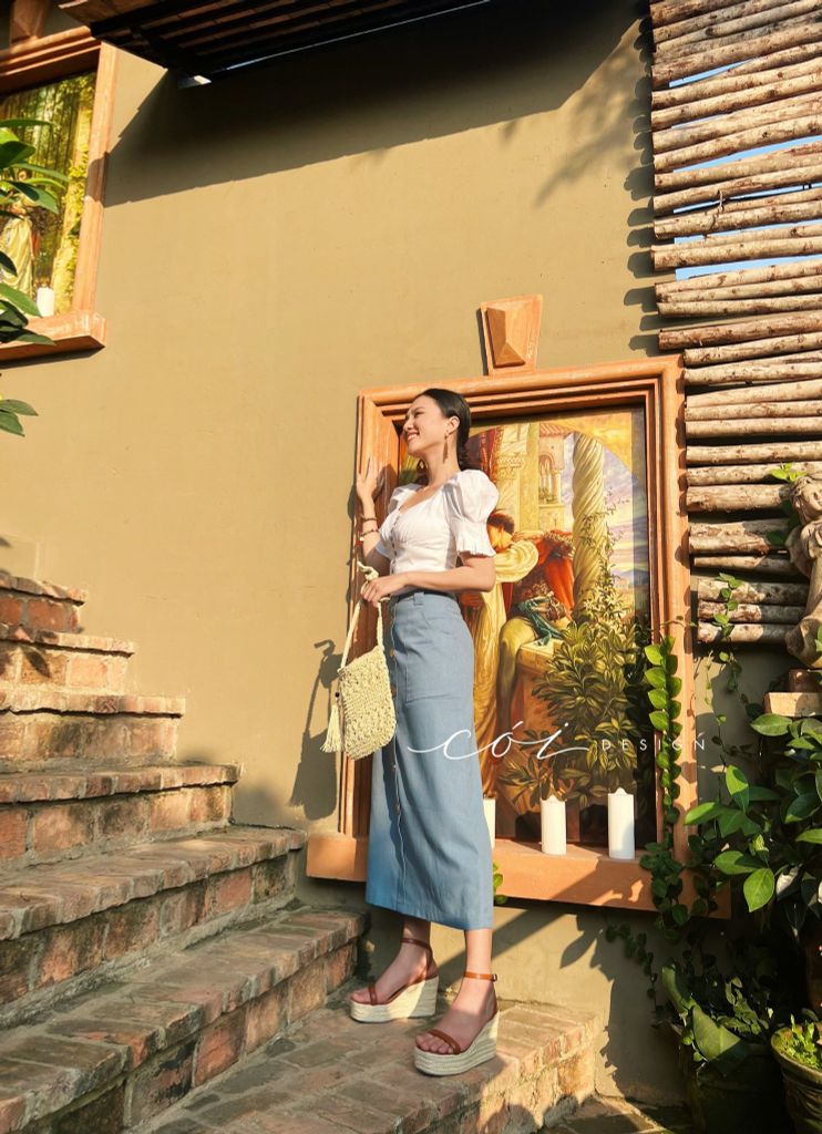Chân váy TT Linen tưng premium Cói Design