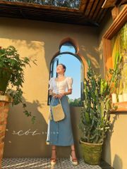 Chân váy TT Linen tưng premium Cói Design