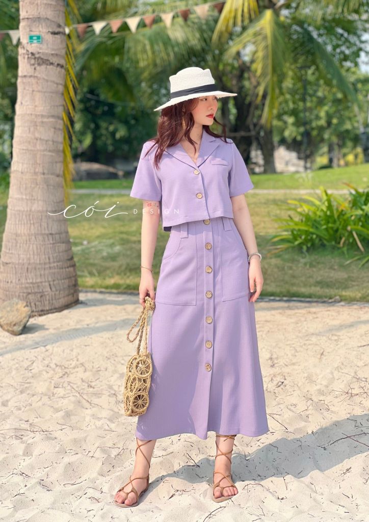 Set chân váy linen Hàn Cói Design