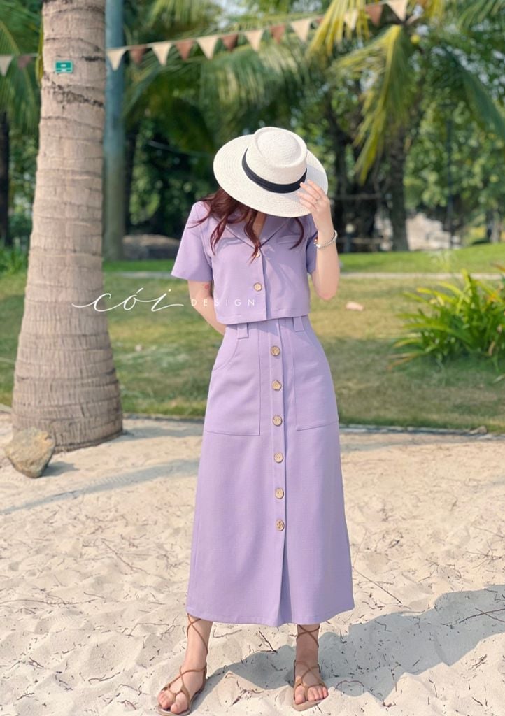 Set chân váy linen Hàn Cói Design