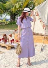 Set chân váy linen Hàn Cói Design