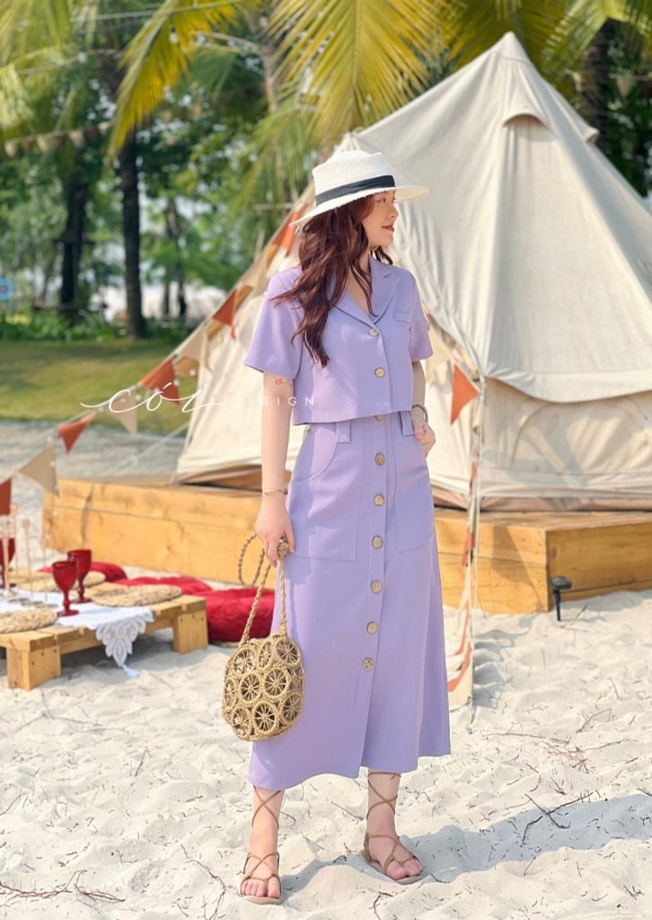 Set chân váy linen Hàn Cói Design